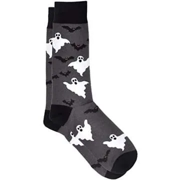 360 Threads Men's Halloween Novelty Socks - 2 Pair Set
