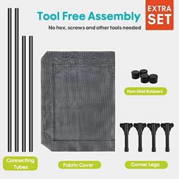 Mora Pets Elevated Dog Bed Raised Dog Cot for Large Dogs Portable Pet Cot with Washable Breathable M...