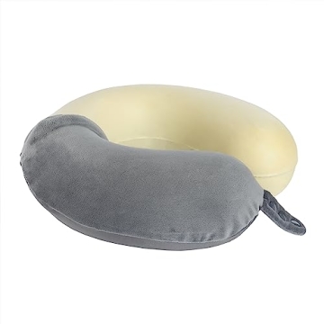 Makimoo Memory Foam Travel Neck Pillow Adjustable Soft Support