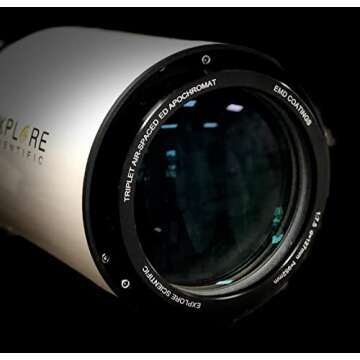 Explore Scientific ED127 Essential Series Air-Spaced Apochromatic Triplet Refractor Telescope for As...