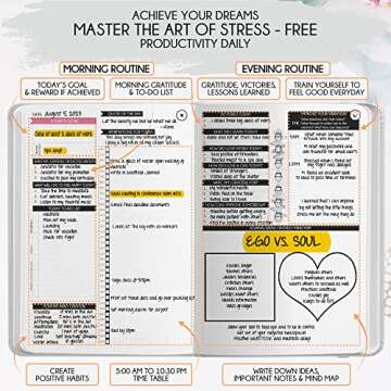 Self Care Journal - 5 Minute Mental Health & Manifestation Journal | 90-Day Undated Daily Planner for Positivity, Affirmations & Gratitude | Guided Mindfulness, Reflection | Vision Board + Stickers