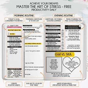 Self Care Journal - 5 Minute Mental Health & Manifestation Journal | 90-Day Undated Daily Planner for Positivity, Affirmations & Gratitude | Guided Mindfulness, Reflection | Vision Board + Stickers