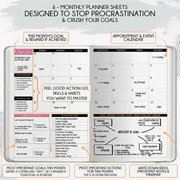 Self Care Journal - 5 Minute Mental Health & Manifestation Journal | 90-Day Undated Daily Planner for Positivity, Affirmations & Gratitude | Guided Mindfulness, Reflection | Vision Board + Stickers