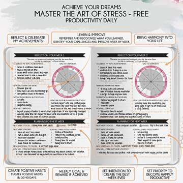 Self Care Journal - 5 Minute Mental Health & Manifestation Journal | 90-Day Undated Daily Planner for Positivity, Affirmations & Gratitude | Guided Mindfulness, Reflection | Vision Board + Stickers