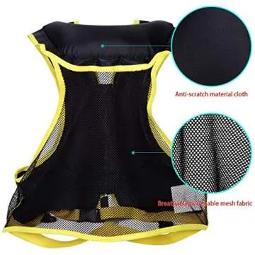 OMOUBOI Snorkel Vests Adults Inflatable Floatage Jackets Lightweight Kayak Buoyancy Vest Portable Floatage Vests for Diving Surfing Swimming Outdoor Water Sports (Suitable for 90-220lbs)