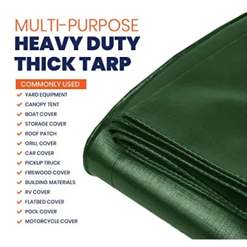 Tarpco Safety Heavy Duty Tarp Cover - Waterproof, UV Resistant
