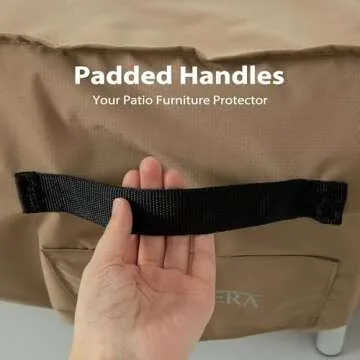 Tempera Outdoor Dining Set Cover for Outside Table and Chairs, Rectangle Patio Table Covers for Outdoor Furniture, Anti-Fading, Windproof,102''L x 74''W x 27.8''H,Taupe