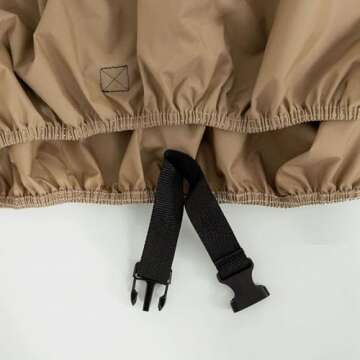 Tempera Outdoor Dining Set Cover for Outside Table and Chairs, Rectangle Patio Table Covers for Outdoor Furniture, Anti-Fading, Windproof,102''L x 74''W x 27.8''H,Taupe