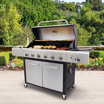 Kenmore 6-Burner Gas BBQ Grill for Outdoor Cooking