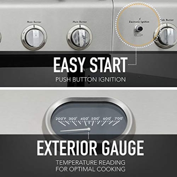 Kenmore 6-Burner Gas BBQ Grill for Outdoor Cooking