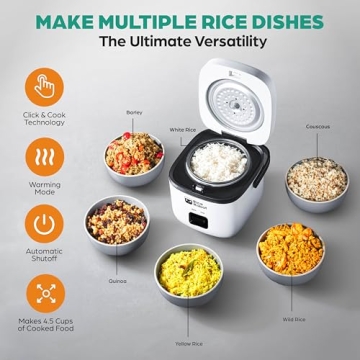 Rice Robot Personal Rice Cooker with Steamer & Recipes