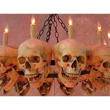 Skeletons And More Skull Chandelier w/ 12 Skulls