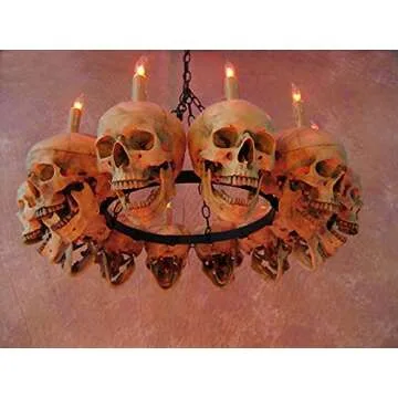 Skeletons And More Skull Chandelier w/ 12 Skulls