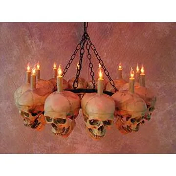 Skeletons And More Skull Chandelier w/ 12 Skulls