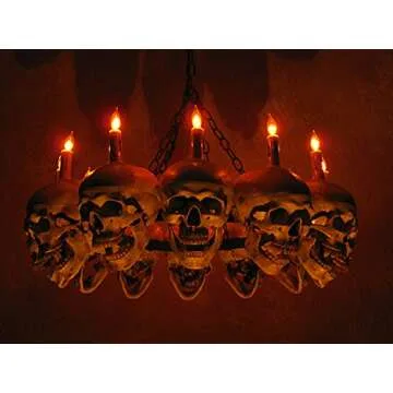 Skeletons And More Skull Chandelier w/ 12 Skulls