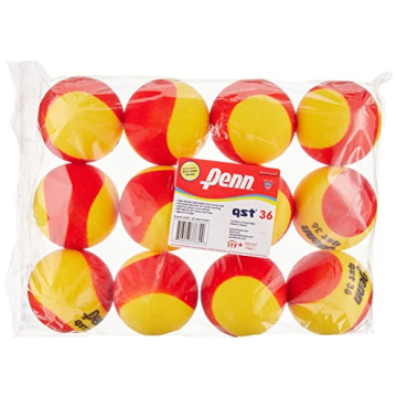 Penn QST 36 Tennis Balls - Youth Foam Red Tennis Balls for Beginners