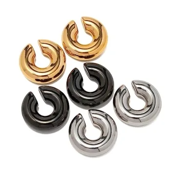 Stylish Chunky Ear Cuffs Non Piercing 14K Gold Plated
