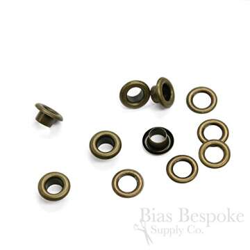 144 Shay #00 Grommets for Crafts - Antique Brass Quality