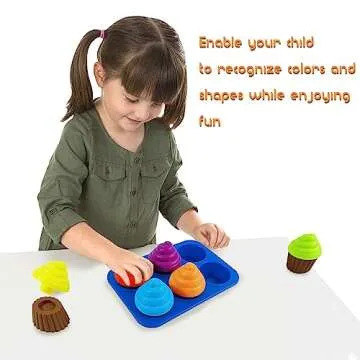 Cupcake Toy Toddler Toy Learning Colors and Shape-Shape Sorting Toys for Toddlers-Geometry Manipulatives Toddler Sensory Toys for Toddlers 1-3 - Toddler Montessori Toys for 18 month old girls boys