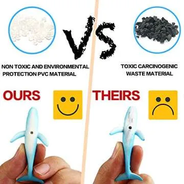 ValeforToy Ocean Sea Animals, 78 Piece Mini Sea Life Creatures Toys Set, Plastic Underwater Sea Animals Learning Toys for Boys Girls Kids Toddlers Party Bag Stuffers, Gift, Prize, Piñata, Sensory Toy