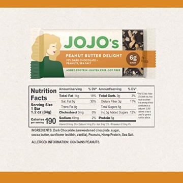 JOJO's Low Sugar Dark Chocolate Bars with Protein