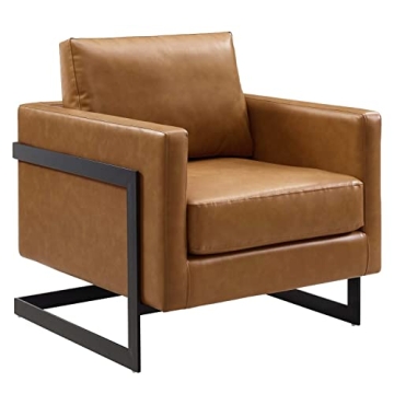 Sleek Modway Vegan Leather Accent Chair – Modern Comfort and Style