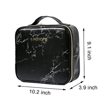 HOYOFO Adjustable Dividers Makeup Case for Women