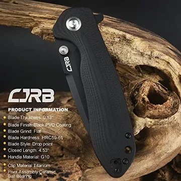 CJRB Scoria Folding Knife EDC AR-RPM9 Steel G10 Handle