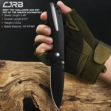 CJRB Scoria Folding Knife EDC AR-RPM9 Steel G10 Handle