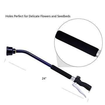 GREEN MOUNT Watering Wand, 24 Inches Sprayer Wand with Superior Stainless Head, Perfect for Hanging Baskets, Plants, Flowers, Shrubs, Garden and Lawn, Purple