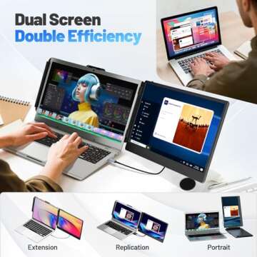 KAKUKA 14.1" Laptop Screen Extender for Dual Productivity