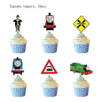 25PCS Children Cake Toppers Cupcake Toppers Cake Decorations,Children Birthday Party Supplies Decorations (7)