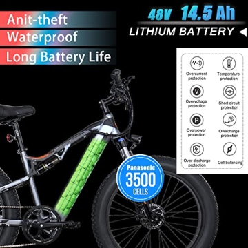 PASELEC Electric Bike: 750W Peak Motor 28MPH & 60 Miles