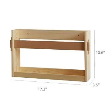 Stylish FIRADE Wall-Mounted Magazine Holder with Leather Strap