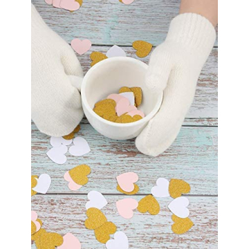 Zhehao Women Knitted Mittens Warm Gloves for Winter Activities