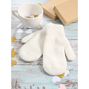 Zhehao Women Knitted Mittens Warm Gloves for Winter Activities
