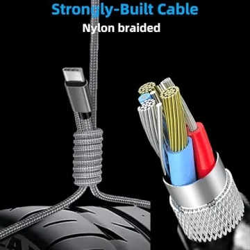 3 in 2 USB C Charger Cable for Apple & Galaxy S23