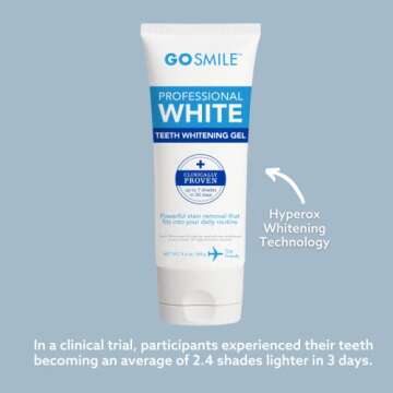 Go Smile Smart Sonic On-The-Go Blue Light Technology Whitening Kit - Dentist Recommended Electric Toothbrush & Professional Tooth Enamel Whitener & Stain Remover Whitening Gel - No Sensitivity, White