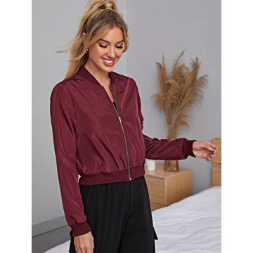Cozy Lightweight Bomber Biker Jacket for Women