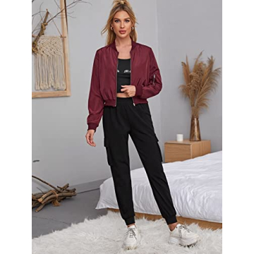 Cozy Lightweight Bomber Biker Jacket for Women