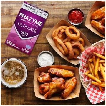 Phazyme Gas Relief, Ultimate Gas and Bloating Relief for Adults, 500 mg Simethicone Fast Gels, 20 Count