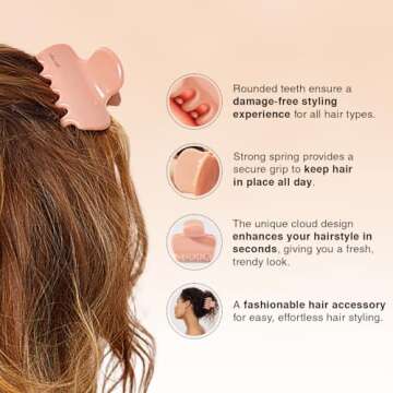 Stylish Eco-Friendly Kitsch Puffy Claw Clips for Women