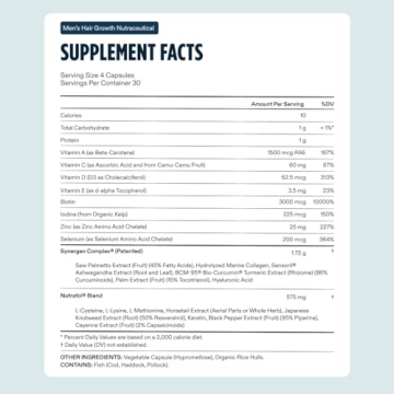 Nutrafol Men Hair Growth Supplements & Collagen Powder