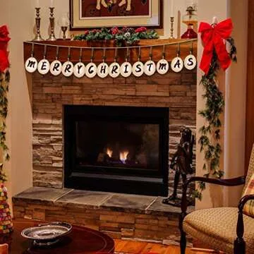 Prsildan Natural Wood Slices with Holes 2.4-2.8 Inches 30 Pcs DIY Wooden Craft Bead 30Pcs Wooden Ornaments Unfinished for Christmas Crafts