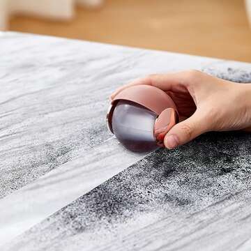 Washable Reusable Gel Lint Roller Ball for Pet Hair, Portable Dog Cat Pet Hair Remover for Clothes, Sticky Cleaner, Dust Fuzz Fur for Travel Household (Purple)