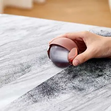 Washable Reusable Gel Lint Roller Ball for Pet Hair, Portable Dog Cat Pet Hair Remover for Clothes, Sticky Cleaner, Dust Fuzz Fur for Travel Household (Purple)