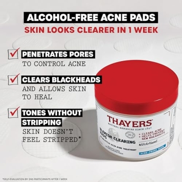 Thayers Blemish Clearing Acne Pads for Clear Skin Solutions