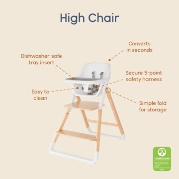Ergobaby Evolve Baby Essentials High Chair in Natural Wood