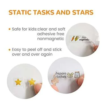 Chore Chart for Kids at Home,Video Game Magnetic Reward Chart for Kids Behavior; Behavior Chart for Kids,Good Responsibility Chart Board,Routine Chart for Kids,Static Tasks and Golden Stars Included!