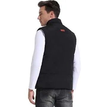 Flygo Men's Winter Warm Padded Vest for Outdoor Use